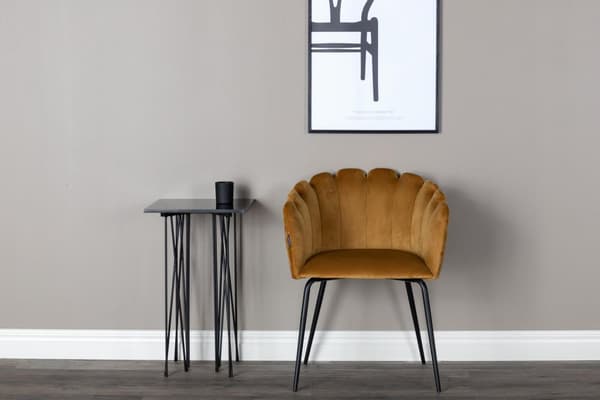 FURNLUX MATSALSSTOL LIMHAMN SENAPSGUL & SVART 61CM