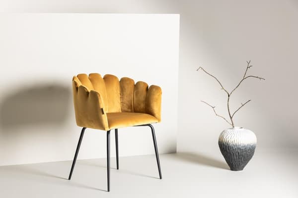 FURNLUX MATSALSSTOL LIMHAMN SENAPSGUL & SVART 61CM