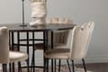 Miniatyrbillede 8 af 8: FURNLUX SPISESTUESTOL LIMHAMN BEIGE & SORT 44CM
