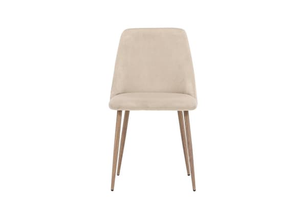 FURNLUX MATSALSSTOL NATT BEIGE & VALNÖT 49CM