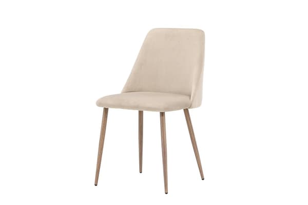 FURNLUX MATSALSSTOL NATT BEIGE & VALNÖT 49CM