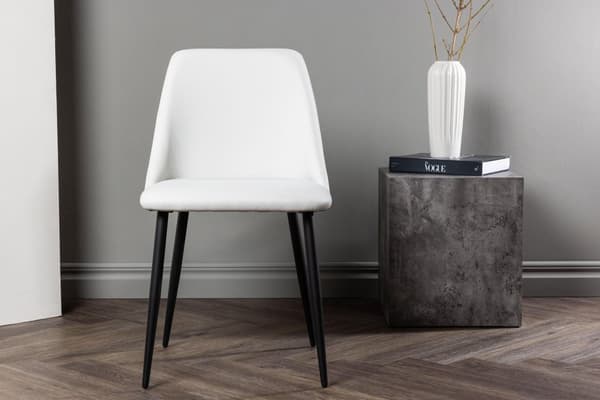 FURNLUX MATSALSSTOL NATT VIT & SVART 49CM