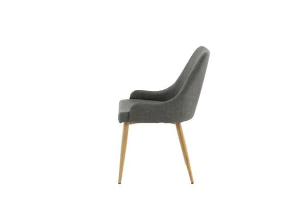FURNLUX MATSALSSTOL PLAZA MÖRKGRÅ & EK 49CM