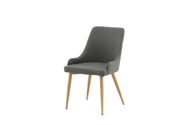 FURNLUX MATSALSSTOL PLAZA MÖRKGRÅ & EK 49CM