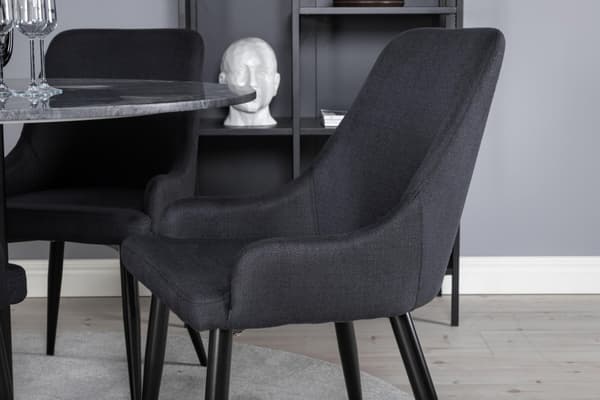 FURNLUX RUOKASALIN TUOLI PLAZA MUSTA 49CM