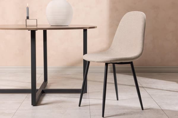 FURNLUX RUOKASALIN TUOLI POLAR BEIGE & MUSTA 44CM