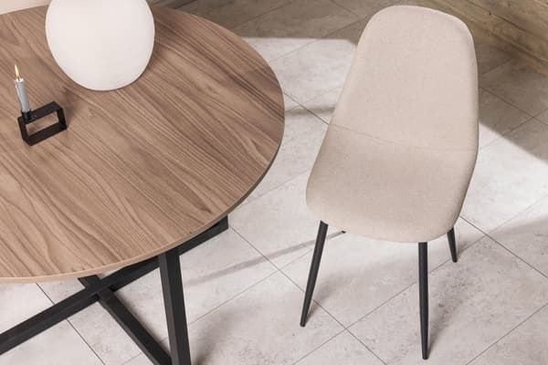FURNLUX RUOKASALIN TUOLI POLAR BEIGE & MUSTA 44CM