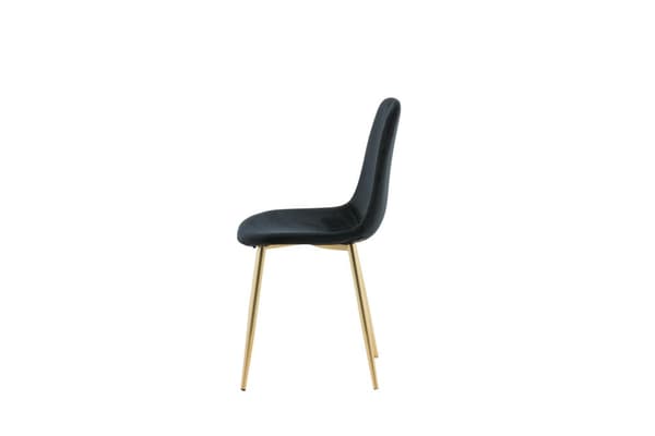 FURNLUX MATSALSSTOL POLAR SVART & GULD 44CM