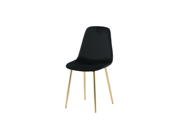 FURNLUX MATSALSSTOL POLAR SVART & GULD 44CM