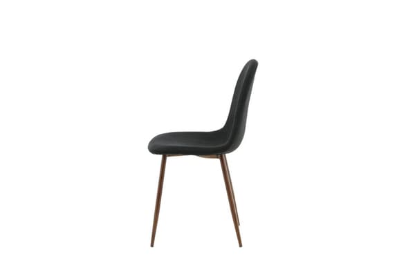 FURNLUX MATSALSSTOL POLAR SVART & VALNÖT 44CM