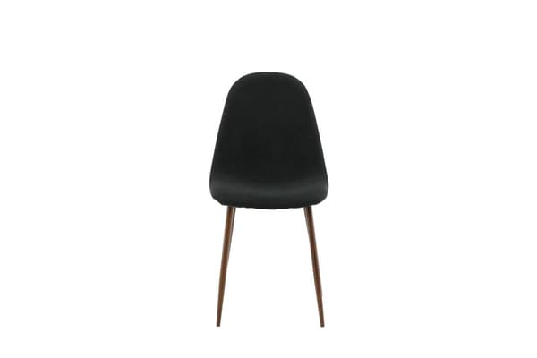 FURNLUX MATSALSSTOL POLAR SVART & VALNÖT 44CM