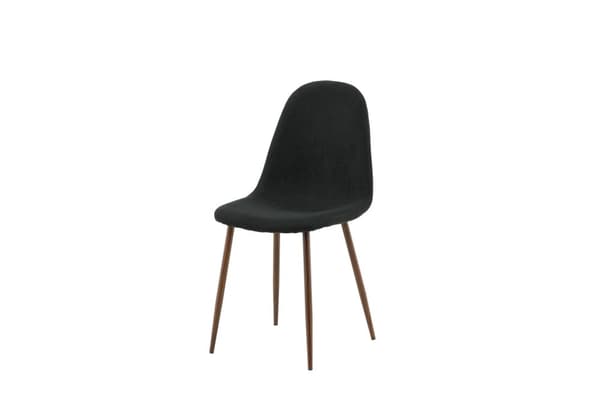 FURNLUX MATSALSSTOL POLAR SVART & VALNÖT 44CM