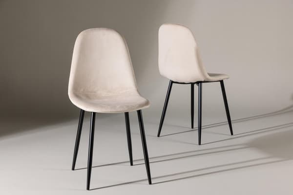 FURNLUX SPISESTUESTOL POLAR CREME & SORT 44CM
