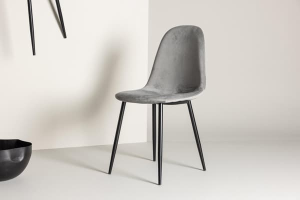 FURNLUX MATSALSSTOL POLAR MÖRKGRÅ & SVART 44CM