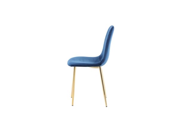 FURNLUX MATSALSSTOL POLARBLÅ & GULD 44CM