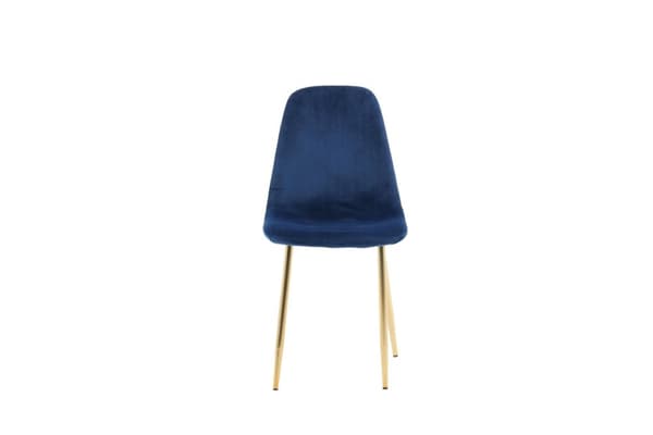 FURNLUX MATSALSSTOL POLARBLÅ & GULD 44CM