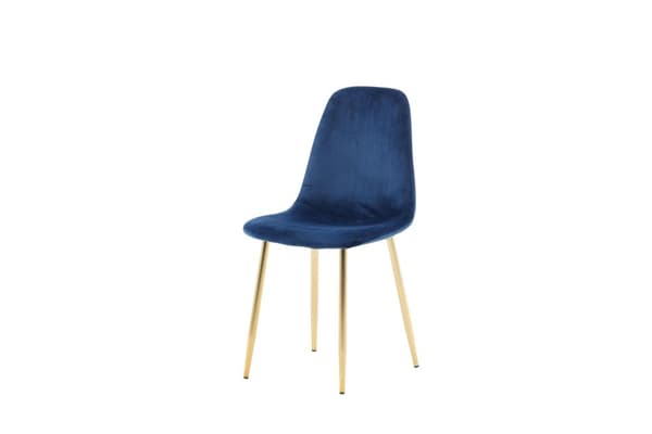 FURNLUX MATSALSSTOL POLARBLÅ & GULD 44CM
