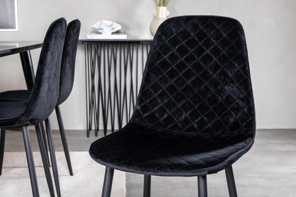 FURNLUX RUOKASALIN TUOLI POLAR MUSTA 44CM
