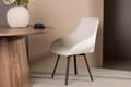 Miniatyrbillede 5 af 7: FURNLUX SPISESTUESTOL ROSIE BEIGE & SORT 55CM