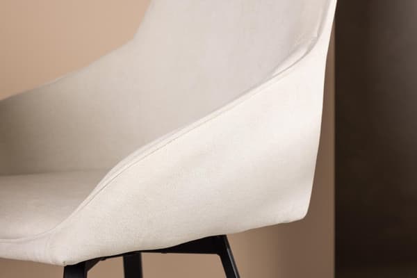 FURNLUX SPISESTUESTOL ROSIE BEIGE & SORT 55CM
