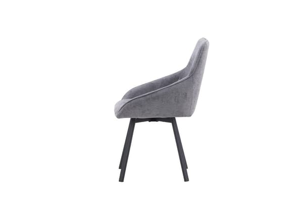 FURNLUX RUOKASALIN TUOLI ROSIE HARMAA & MUSTA 55CM