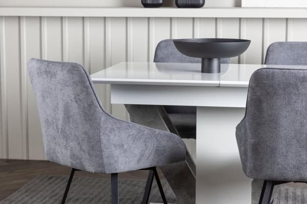 FURNLUX RUOKASALIN TUOLI ROSIE HARMAA & MUSTA 55CM