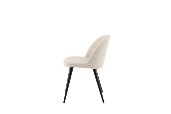 FURNLUX MATSALSSTOL SAMMET BEIGE & SVART 50CM