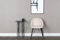 Miniatyrbild 4 av 6: FURNLUX MATSALSSTOL SAMMET BEIGE & SVART 50CM