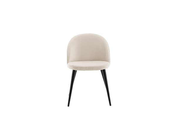 FURNLUX MATSALSSTOL SAMMET BEIGE & SVART 50CM