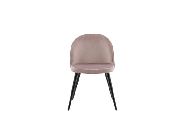FURNLUX RUOKASALIN TUOLI SAMETTI VANHA VAALEANPUNAINEN & MUSTA 50CM