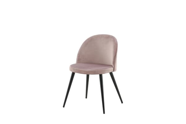 FURNLUX RUOKASALIN TUOLI SAMETTI VANHA VAALEANPUNAINEN & MUSTA 50CM