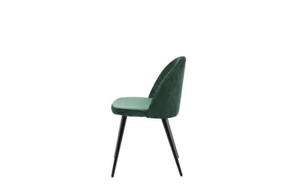 FURNLUX RUOKASALIN TUOLI SAMETTI SMARAGDINVIHREÄ & MUSTA 50CM