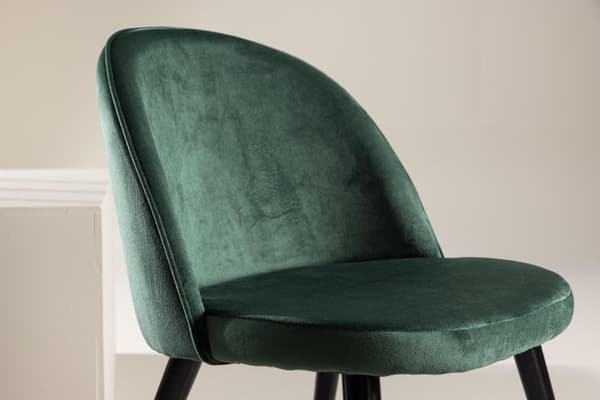 FURNLUX RUOKASALIN TUOLI SAMETTI SMARAGDINVIHREÄ & MUSTA 50CM