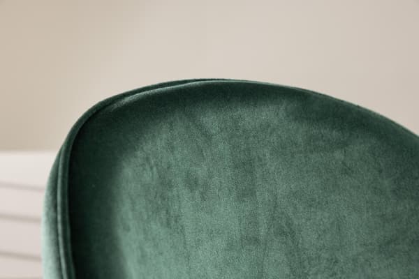 FURNLUX RUOKASALIN TUOLI SAMETTI SMARAGDINVIHREÄ & MUSTA 50CM