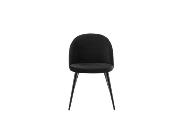 FURNLUX RUOKASALIN TUOLI SAMETTI MUSTA 50CM