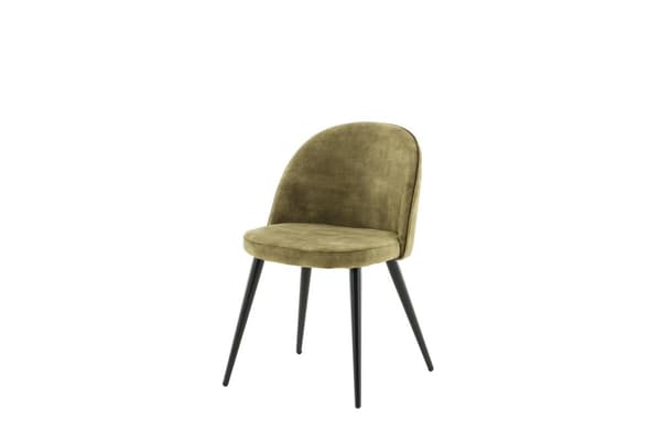 FURNLUX RUOKASALIN TUOLI SAMETTI VIHREÄ & MUSTA 50CM