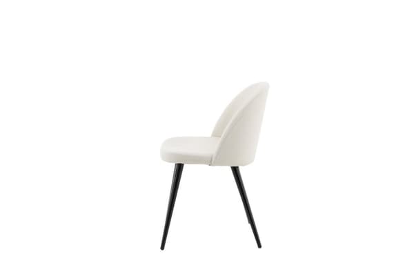FURNLUX RUOKASALIN TUOLI SAMETTI CREME & MUSTA 50CM