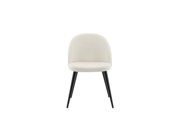 FURNLUX RUOKASALIN TUOLI SAMETTI CREME & MUSTA 50CM