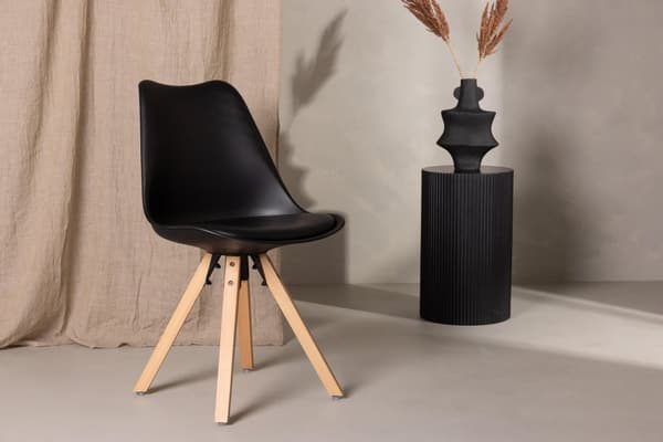 FURNLUX SPISESTUESTOL ZENO SORT & EG 48CM