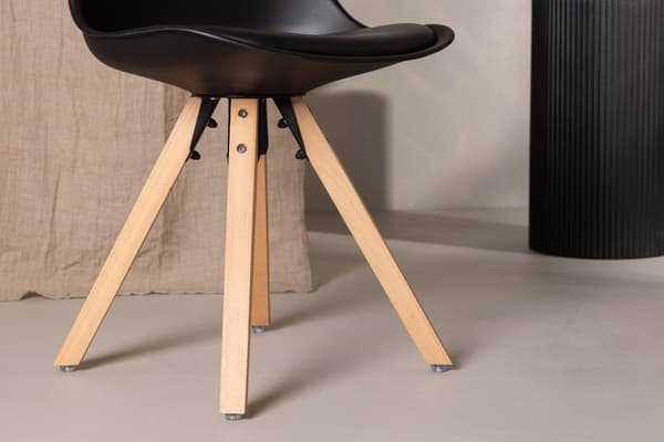 FURNLUX SPISESTUESTOL ZENO SORT & EG 48CM
