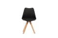 Miniatyrbillede 2 af 7: FURNLUX SPISESTUESTOL ZENO SORT & EG 48CM