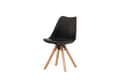 Miniatyrbillede 1 af 7: FURNLUX SPISESTUESTOL ZENO SORT & EG 48CM