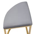 Miniatyrbild 9 av 11: Matgrupp med bord och 6 pallar – Modernt köksbordset i vit och guld med stålram, 1 bord (140×70×76 cm), 4 små och 2 stora pallar