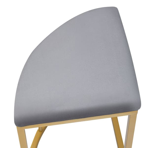 Matgrupp med bord och 6 pallar – Modernt köksbordset i vit och guld med stålram, 1 bord (140×70×76 cm), 4 små och 2 stora pallar