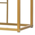 Miniatyrbild 10 av 11: Matgrupp med bord och 6 pallar – Modernt köksbordset i vit och guld med stålram, 1 bord (140×70×76 cm), 4 små och 2 stora pallar