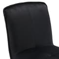 Miniatyrbild 10 av 11: 4-pack svarta sammetsstolar med ryggstöd – Ergonomiska köksstolar med vadderad sits och metallben
