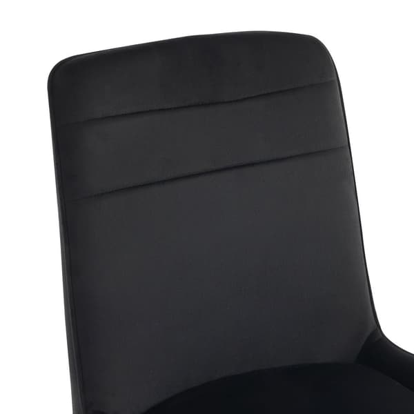 4-pak spisebordsstole med ryglæn – sorte stole i teknisk stof med ergonomisk design og metalben