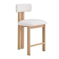 Miniatyrbillede 4 af 11: 6-pak spisebordsstole i blødt plys, ergonomiske stole i moderne stil med træinspirerede metalben – til spisestue, make-up hjørne og stue