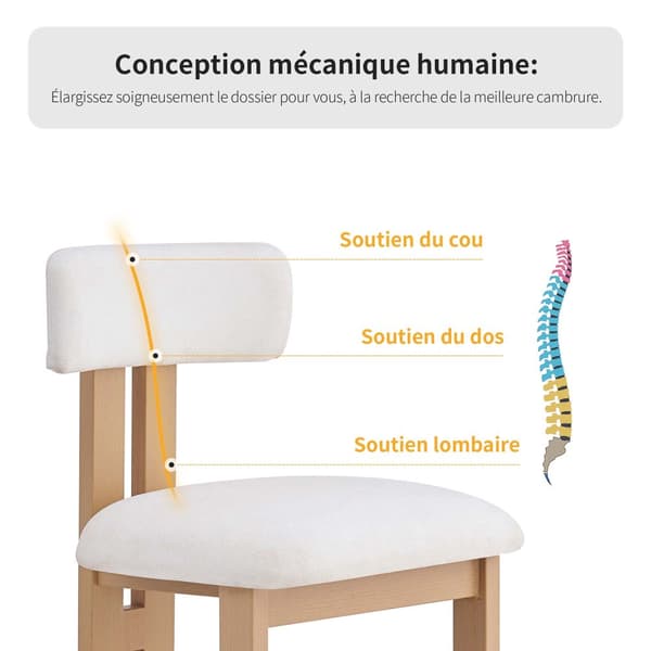 6-pak spisebordsstole i blødt plys, ergonomiske stole i moderne stil med træinspirerede metalben – til spisestue, make-up hjørne og stue