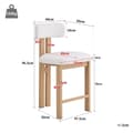 Miniatyrbillede 2 af 11: 6-pak spisebordsstole i blødt plys, ergonomiske stole i moderne stil med træinspirerede metalben – til spisestue, make-up hjørne og stue